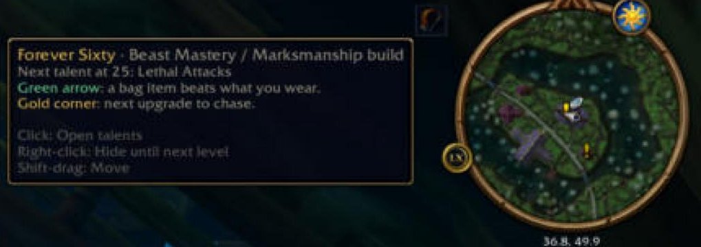 The chip beside the minimap, with its hover legend